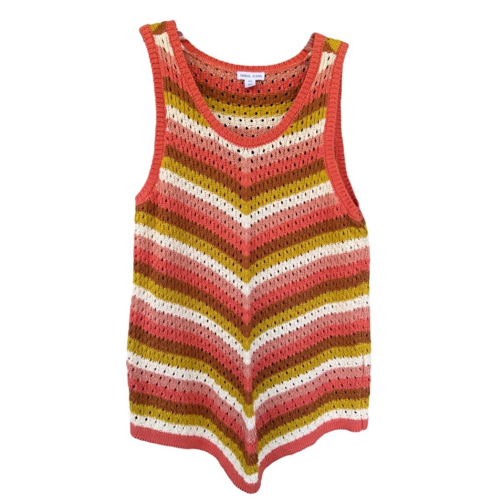 Tribal Jeans Sweater Knit Striped Tank NWT